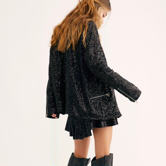 NWT Free People Midnight Moto Jacket - Picture 3 of 4